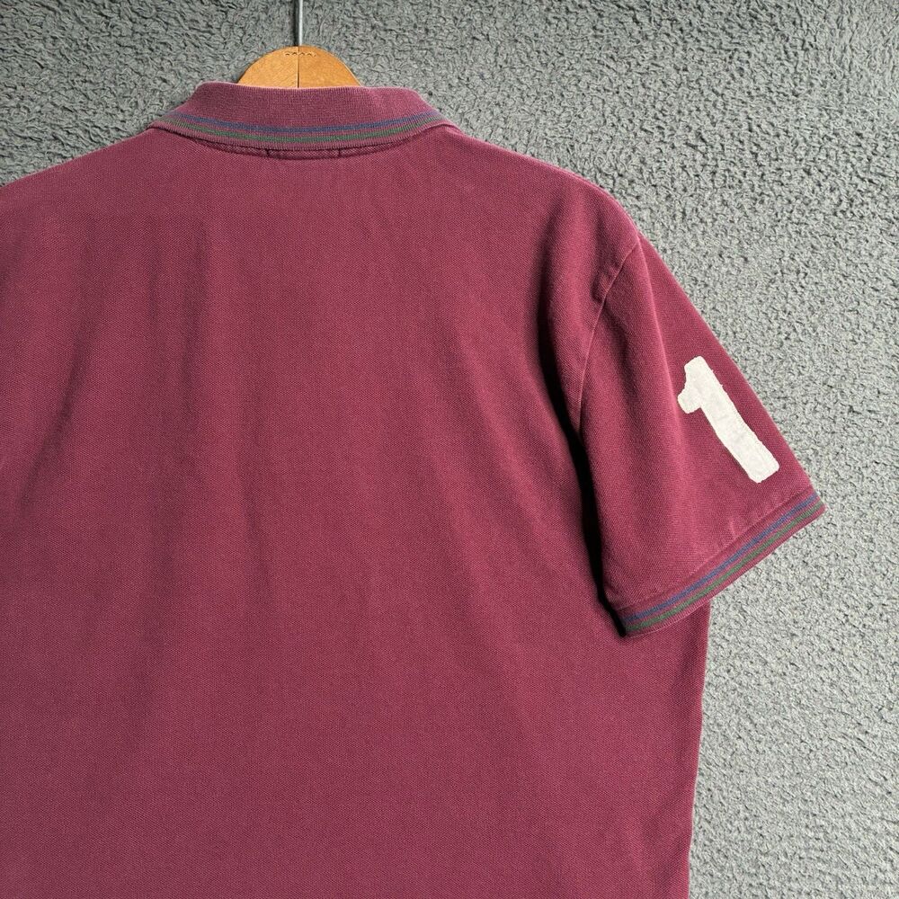 Ralph Lauren Rugby Logo 2004 Men’s Maroon Polo Shirt Size Large Old Money - Picture 12 of 16